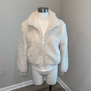 Faux fur cream jacket